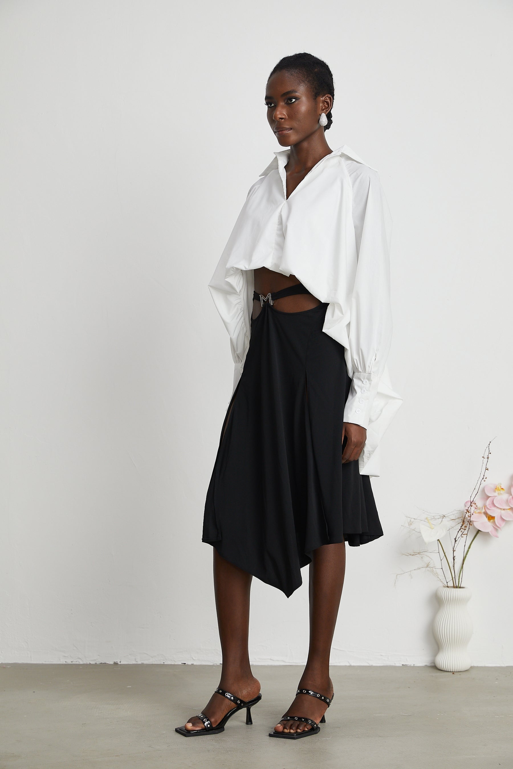Marion highlow puffed shirt