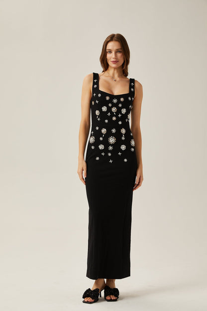 Juliette crystalembellished sleeveless maxi dress