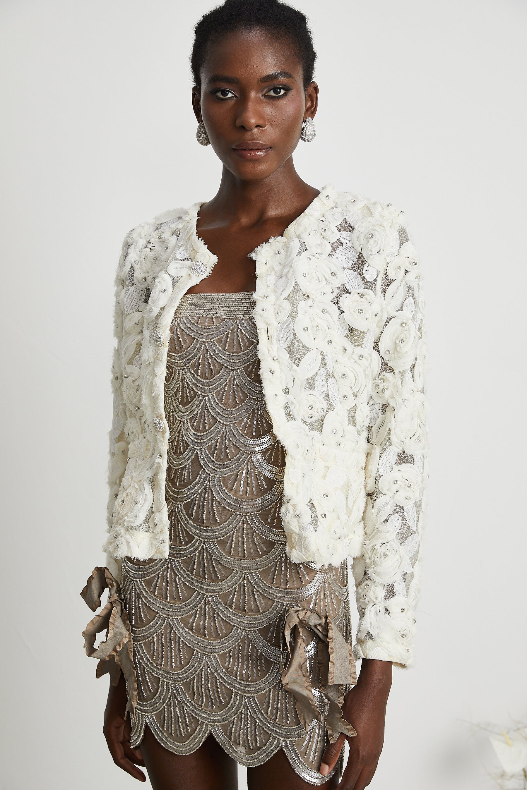 Marianne floralappliqué embellished jacket