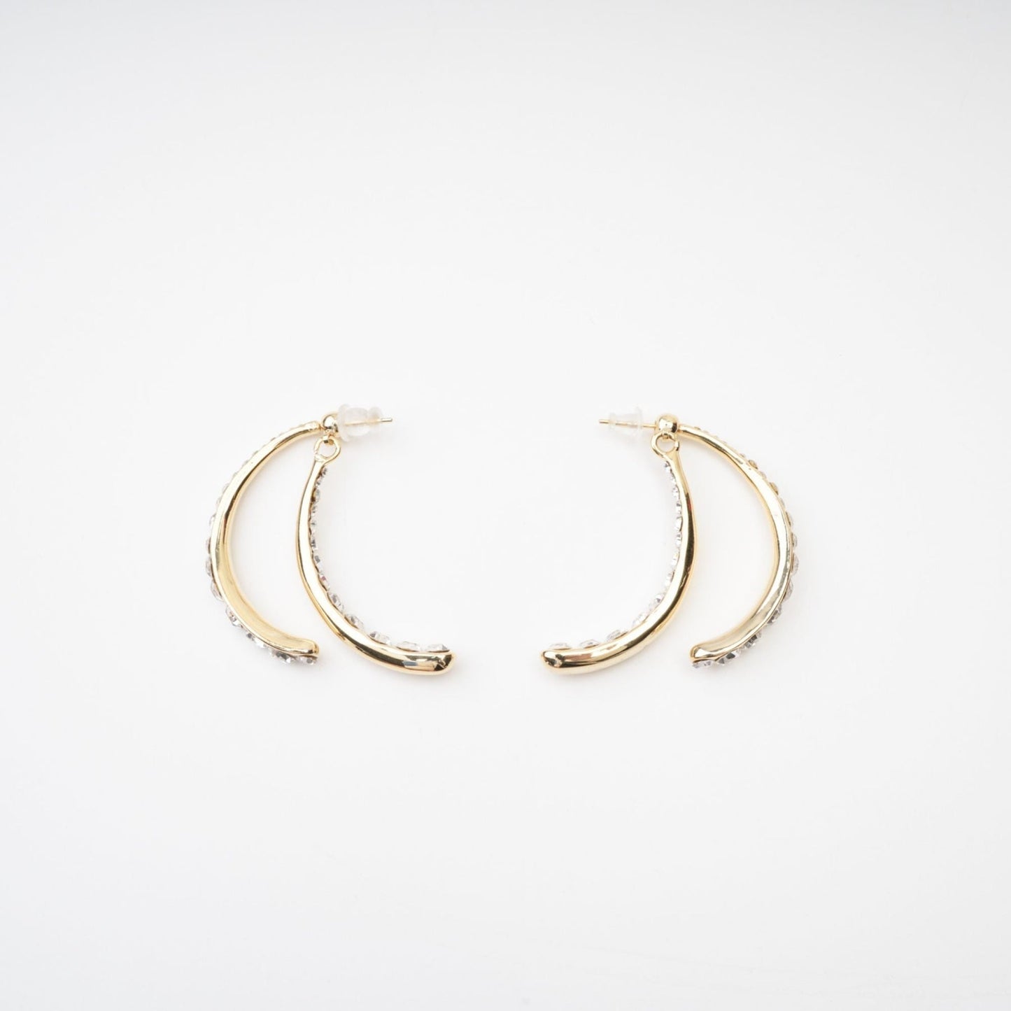 Mathilde embellished curveedge earrings