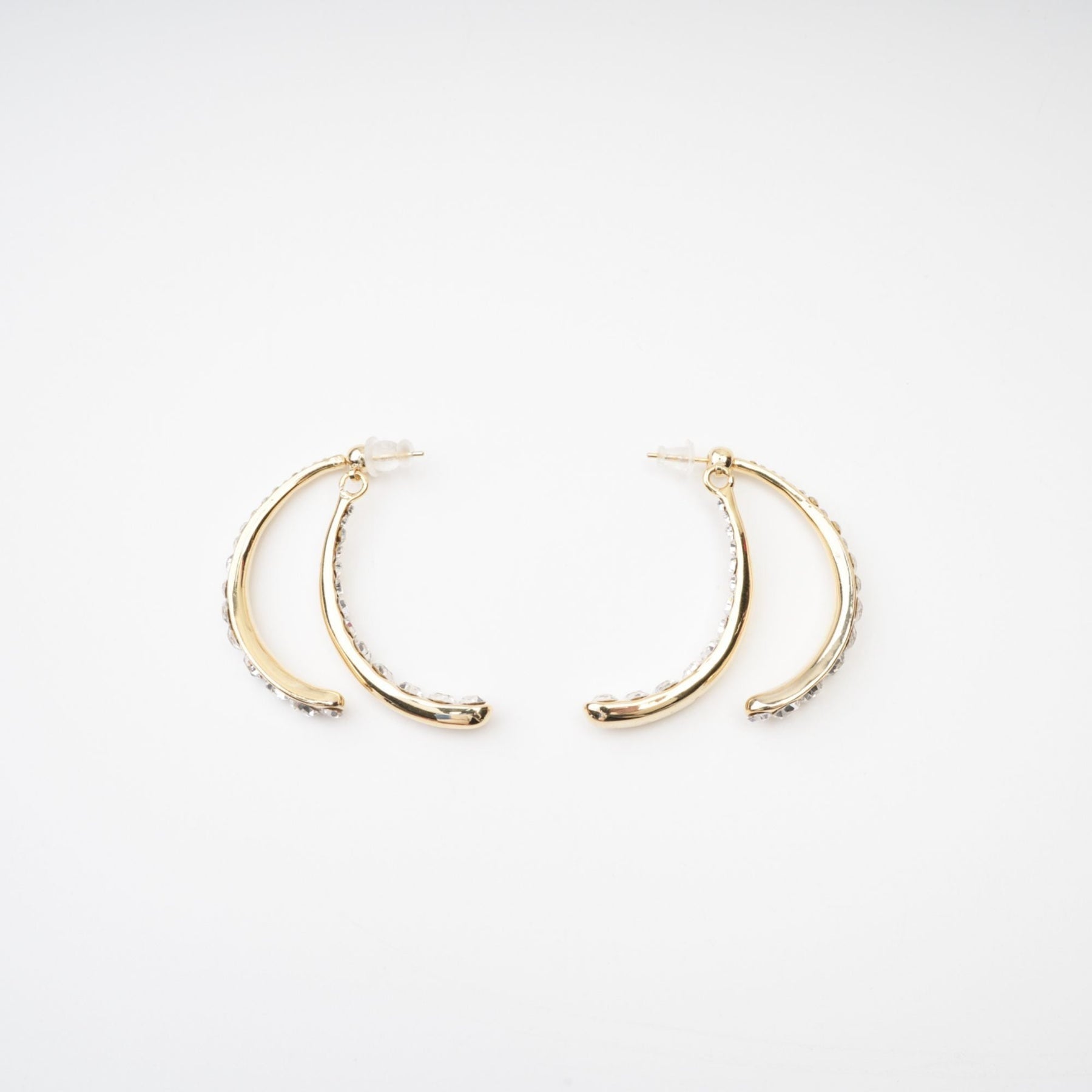 Mathilde embellished curveedge earrings