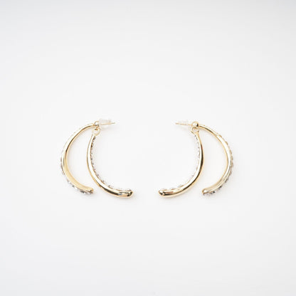Mathilde embellished curveedge earrings