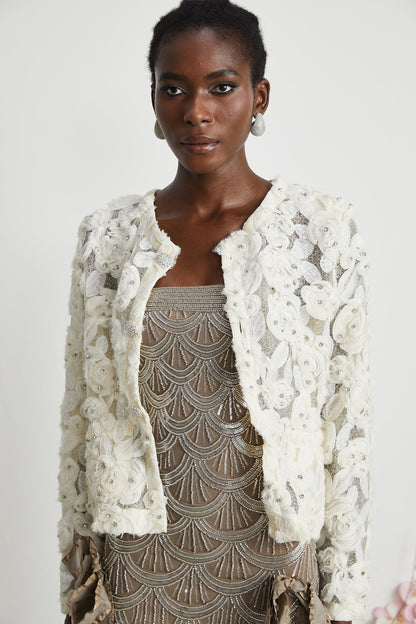 Marianne floralappliqué embellished jacket