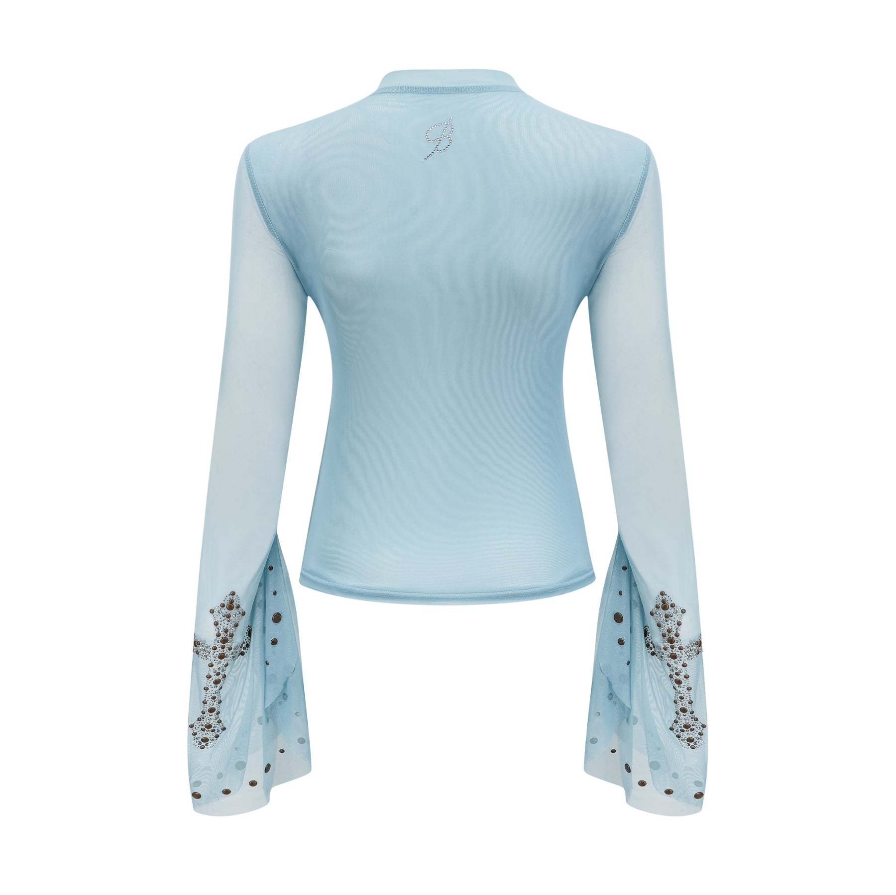 Émmanuelle semisheer studembellished top