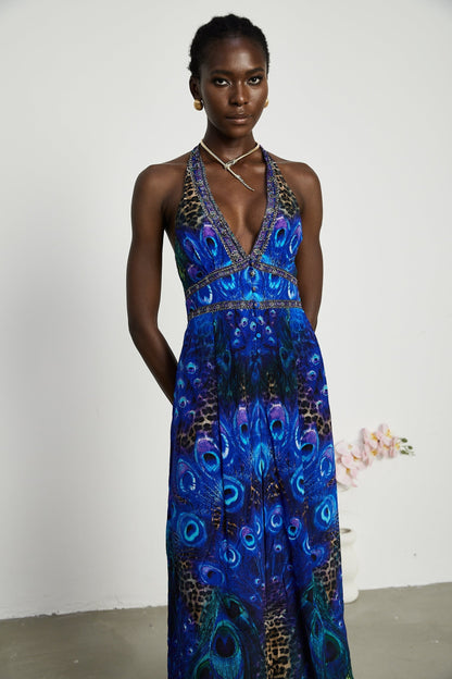 Felicia silk halterneck jumpsuit