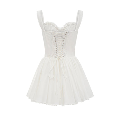 Camille white corset mini dress