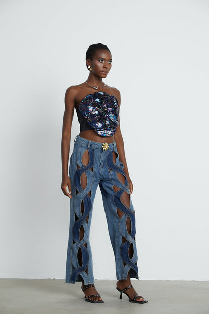 Blanche highwaist cutout jeans