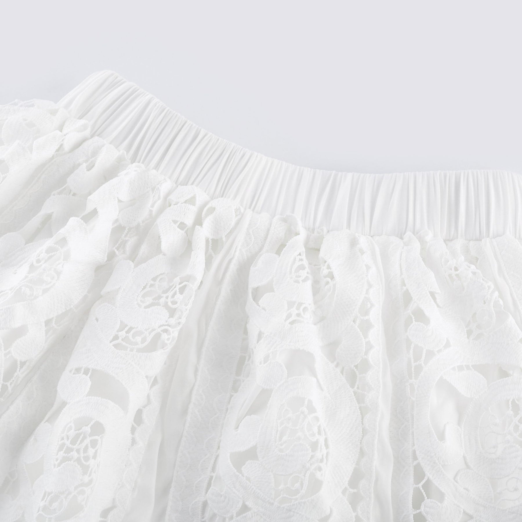 Marie lacefloral embellished shirt  skirt matching set
