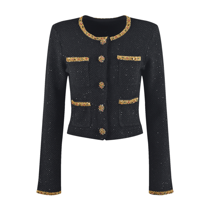 Elena Jacke & Rock Schwarz Pailletten Tweed Set