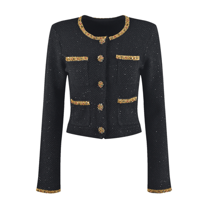 Elena Jacke & Rock Schwarz Pailletten Tweed Set