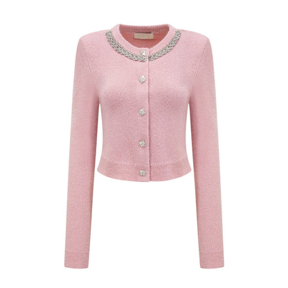 Renée pink embellished jacket  skirt matching set