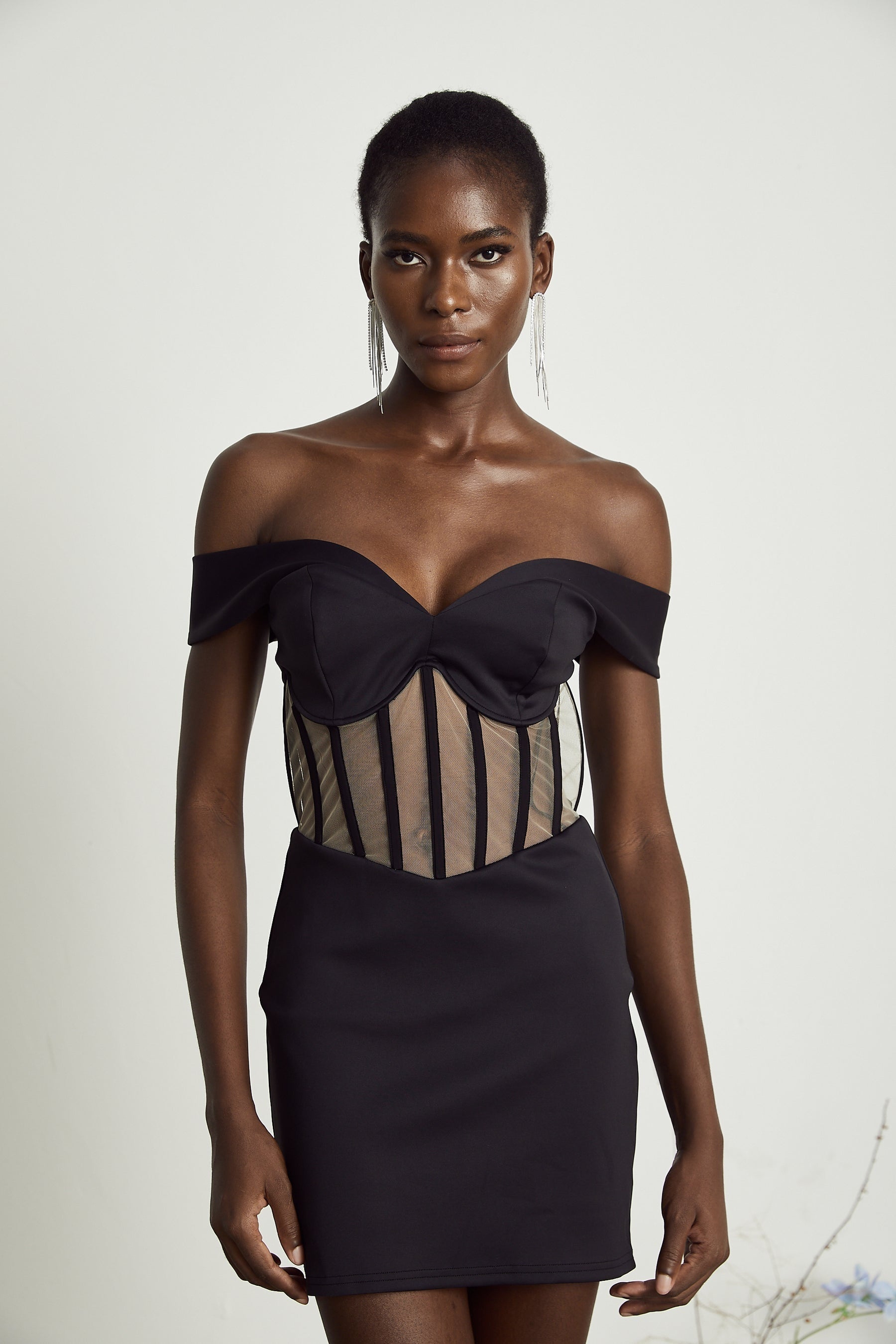 Laguna panelled corset mini dress