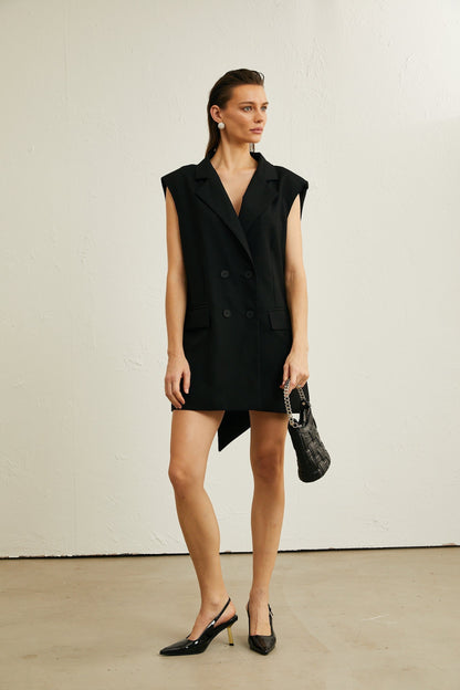 Irina bowdetail sleeveless blazer dress