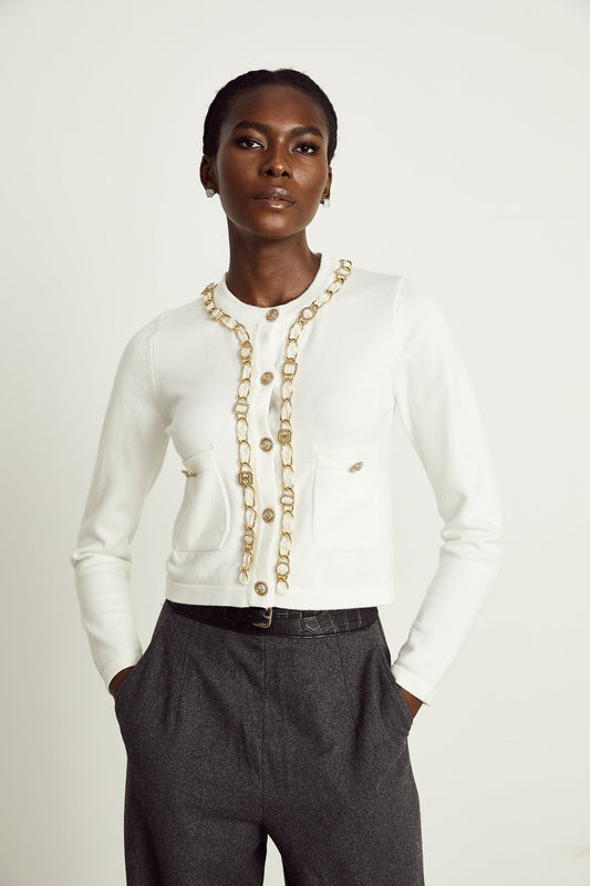 Karine chainlink knitted cardigan