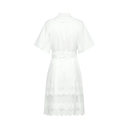 Raphaëlle cutout lacetrim mini dress