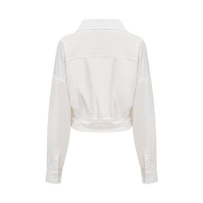 Coline asymmetric ruched shirt