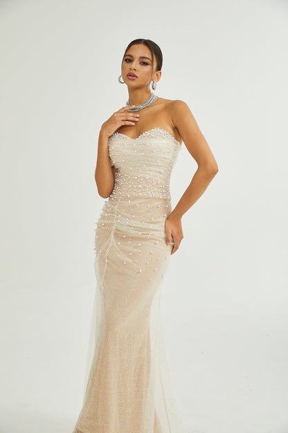 Sabine faux pearlembellished maxi dress