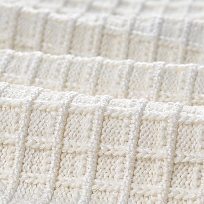 Audrey white waffleknit jacket  skirt matching set