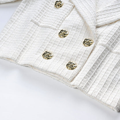 Élodie waffleknit jacket  skirt matching set