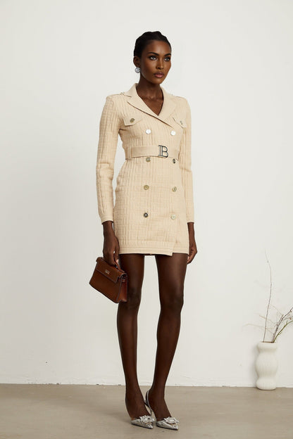 Clémence monogramjacquard knitted dress