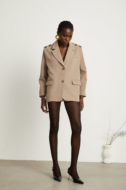 Juliette detachablepanel singlebreasted blazer