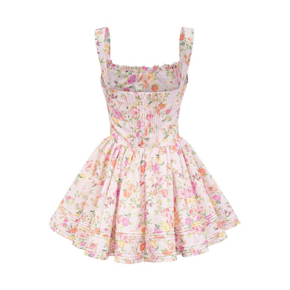 Kara floralprint cotton mini dress