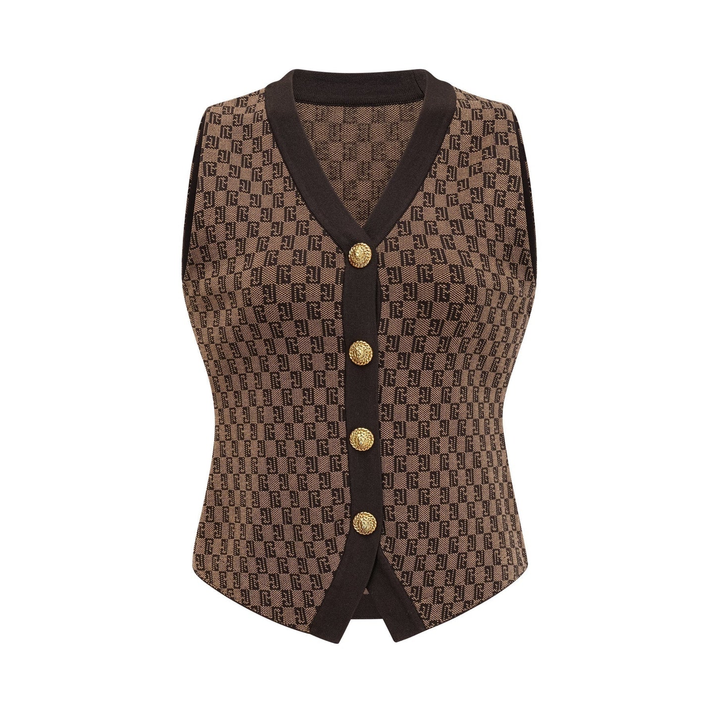 Cyrielle monogramjacquard top  trousers matching set