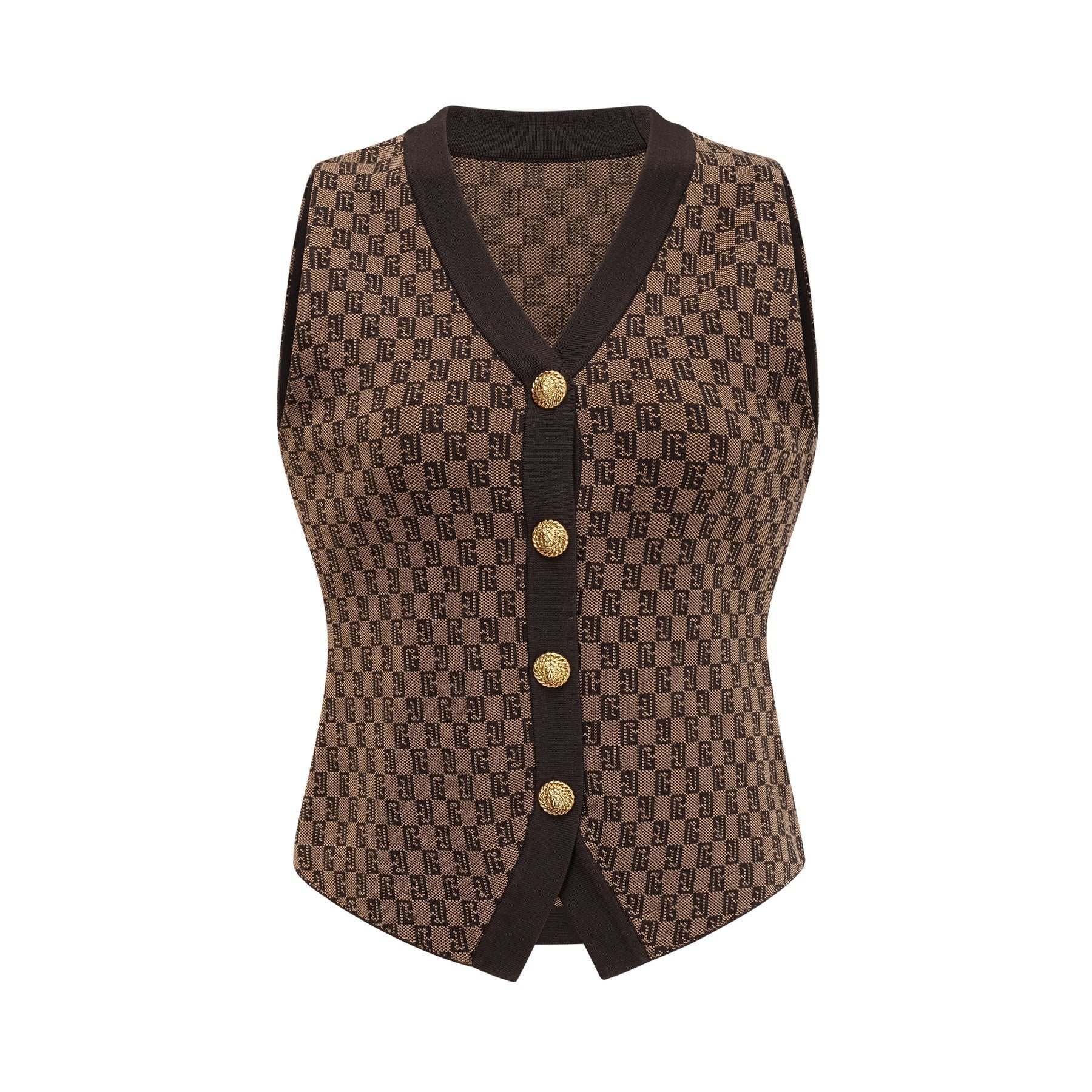 Cyrielle monogramjacquard top  trousers matching set