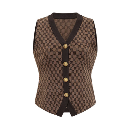 Cyrielle monogramjacquard top  trousers matching set