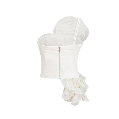 Lucie white floralapplique top