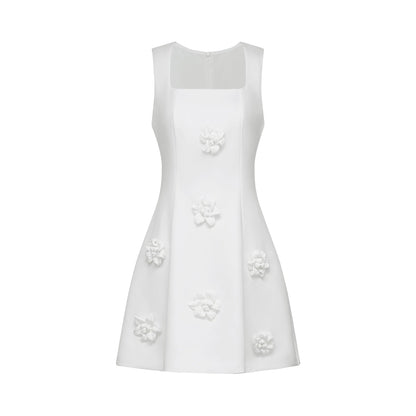 Moren fauxflower mini dress