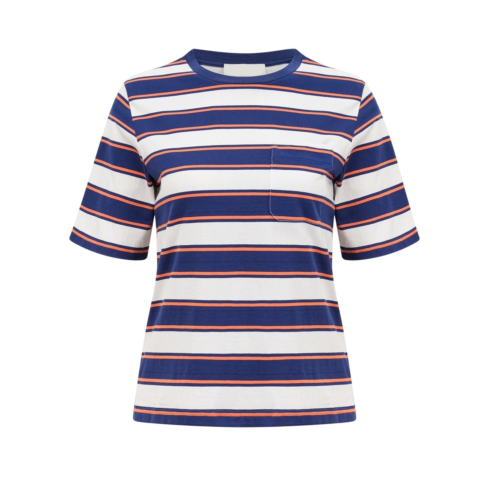 Jade stripeprint cotton Tshirt