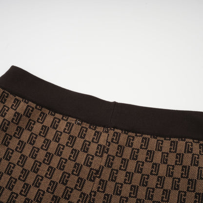 Cyrielle monogramjacquard top  trousers matching set