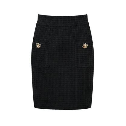 Élodie waffleknit jacket  skirt matching set