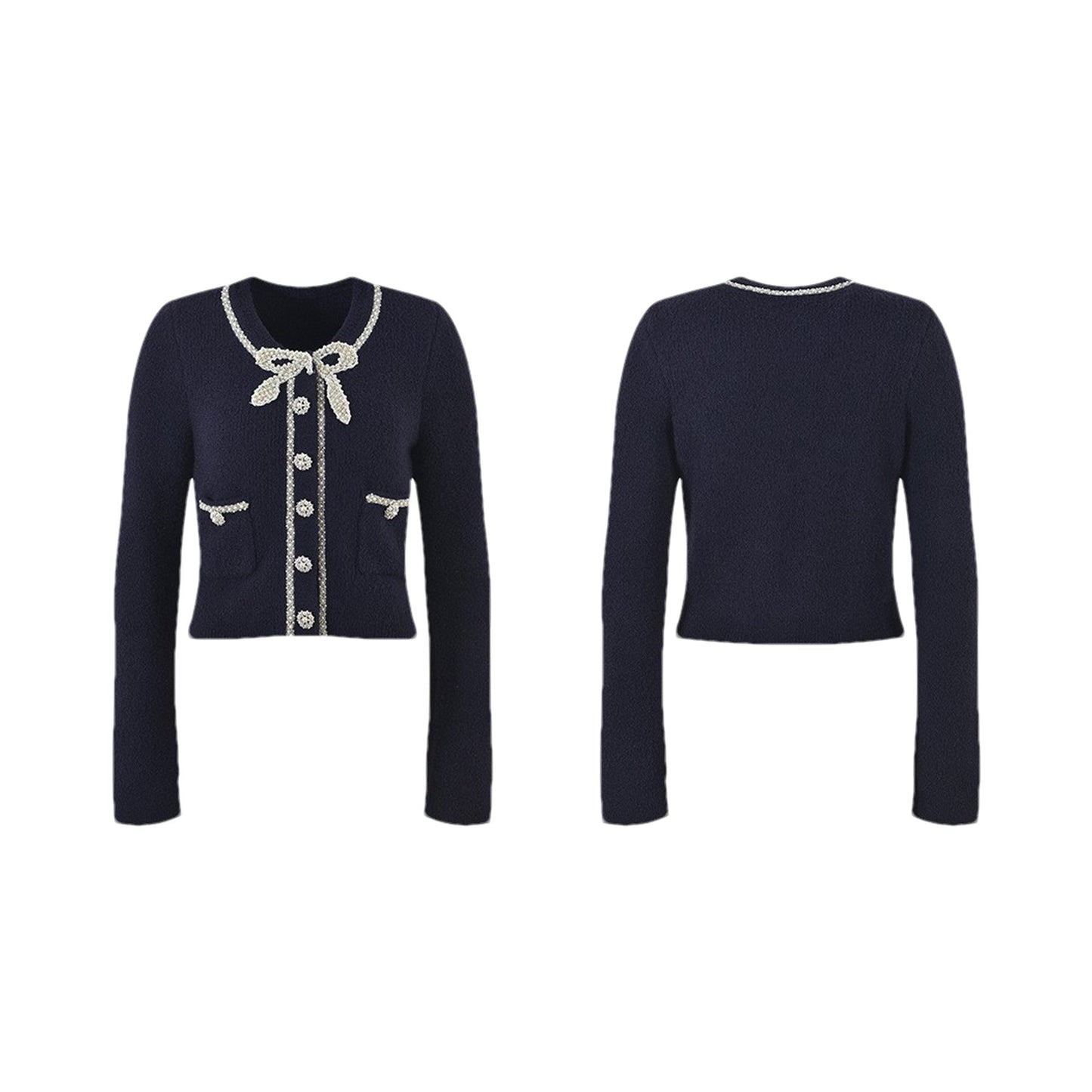 Liane fauxpearl embellished jacket  skirt matching set