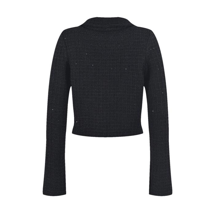 Ivy Jacke & Rock Schwarz Waffelstrick Set