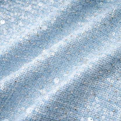 Manon blue tweed sequined mini dress