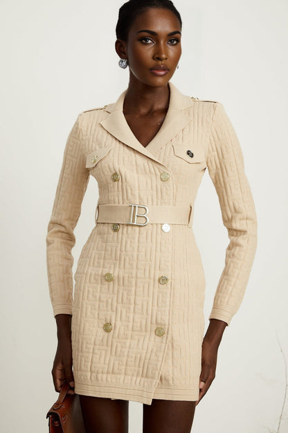 Clémence monogramjacquard knitted dress