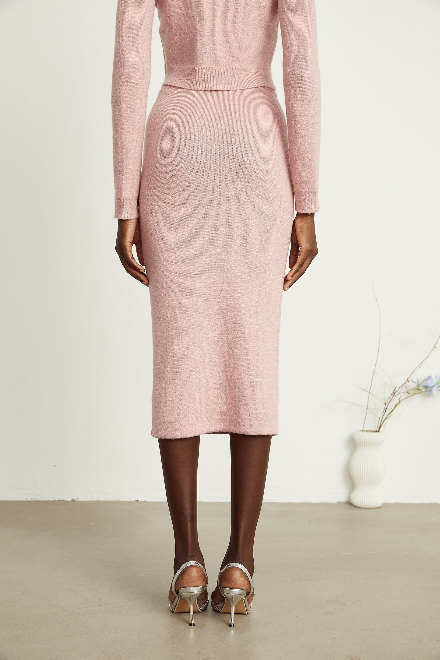 Renée pink embellished jacket  skirt matching set