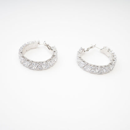 Léa crystalembellished circle earrings
