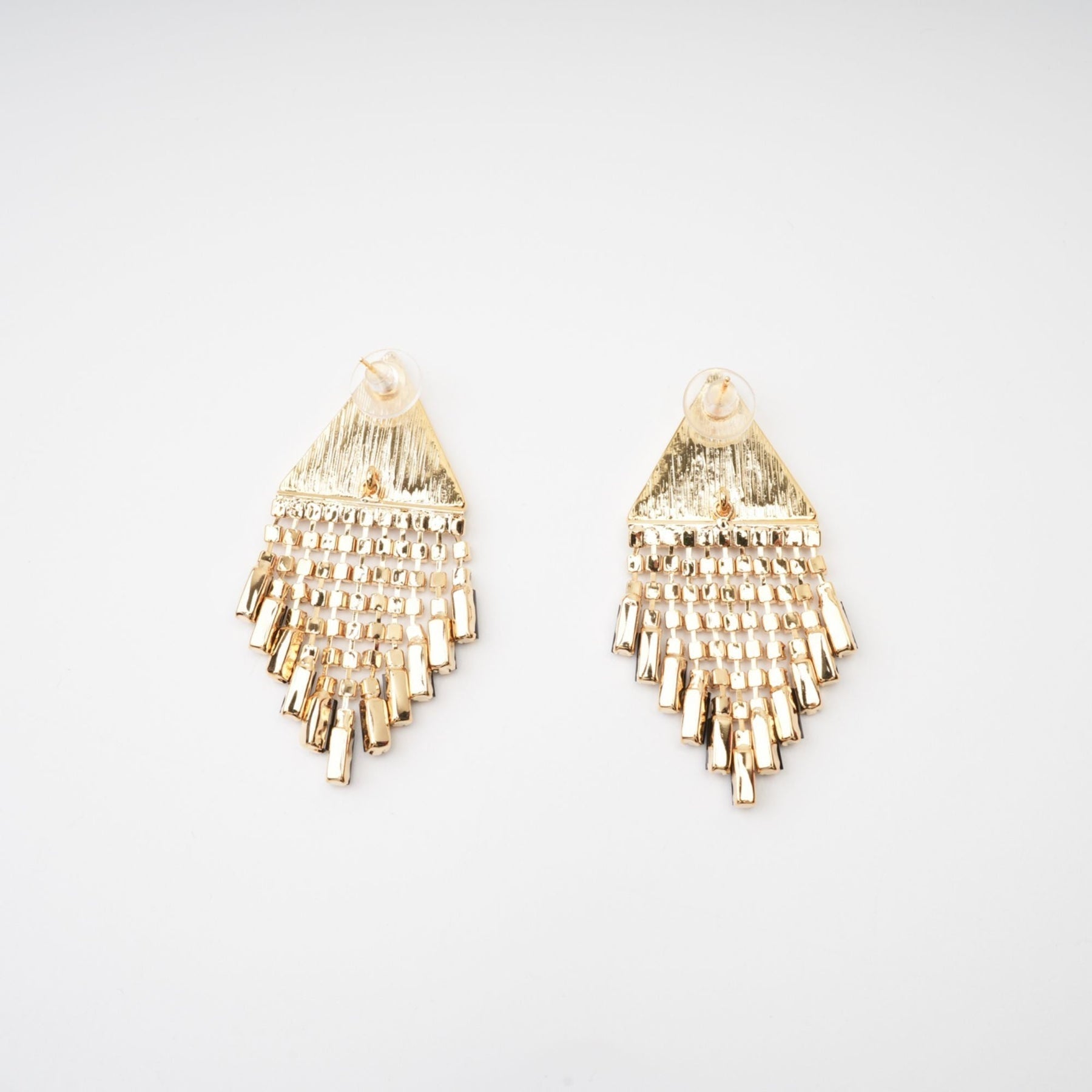 Lisette triangleshape fringed earrings