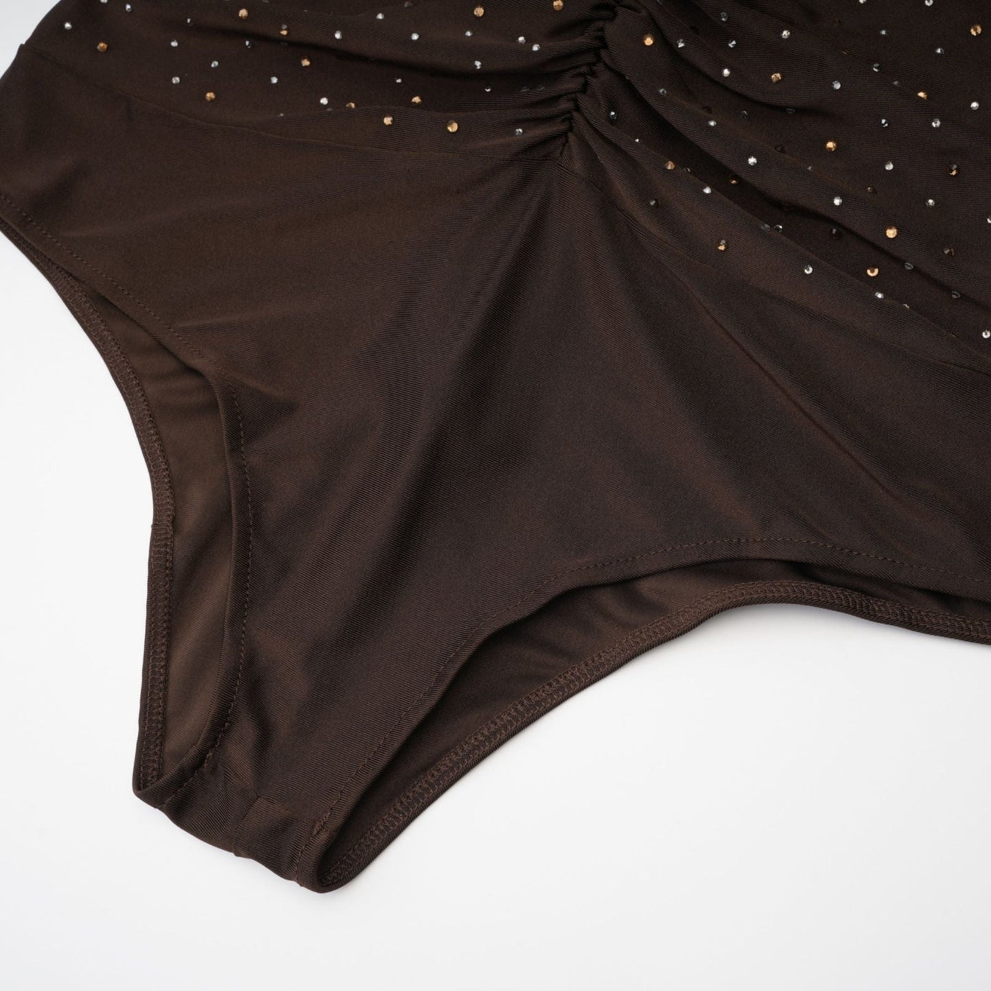 RoseSuzette brown crystalembellished bodysuit