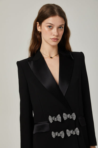 Thala crystalembellished bow blazer