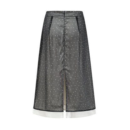 Gisèle tiewaisted polkadot print skirt