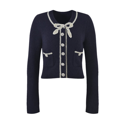 Liane fauxpearl embellished jacket  skirt matching set
