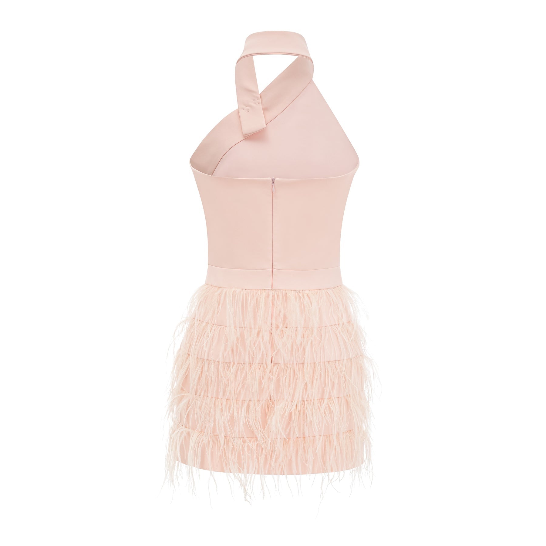 Katarina featherdetail tassel dress