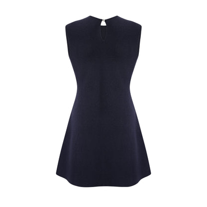 Clarisse darkblue knitted top  dress matching set