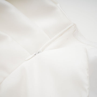Hélène white oversizebow mini dress