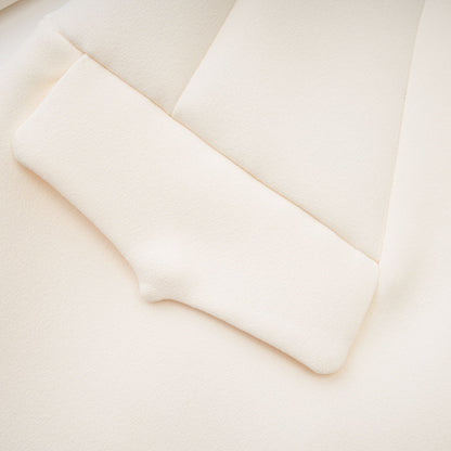 Illyria white singlebreasted long coat
