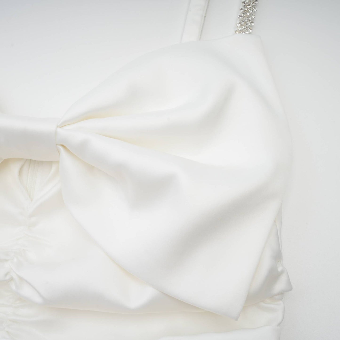 Anastasia white crystalembellished mini dress
